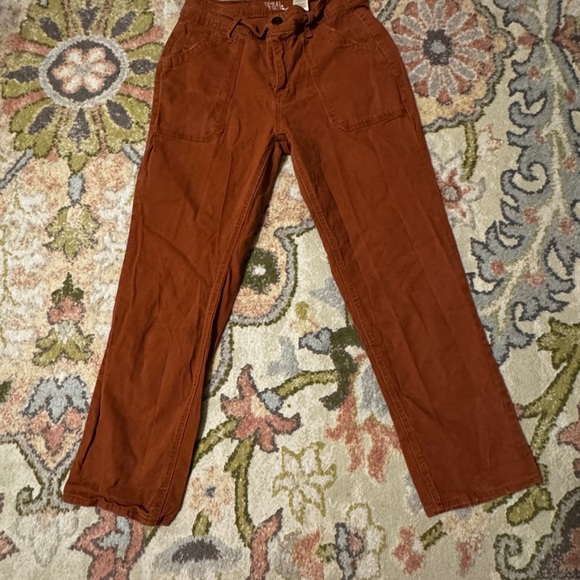 Time and Tru Women's Rust Straight Leg Pants - Picture 1 of 7
